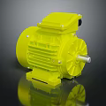 Yellow High Performance Industrial Electric Motor With Durable Housing And Efficient Design