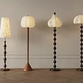 Modern Wooden Floor Lamps With Various Designs And Fabric Shades For Home Interior
