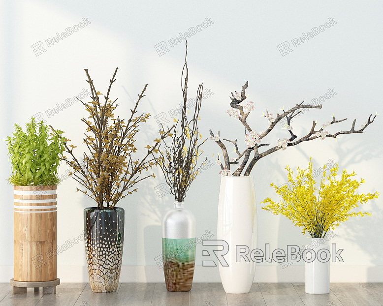 New Chinese Vase Ceramic Vase Flower-arrangement Combination model