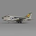 Vintage Military Fighter Jet With Open Cockpit Wing Emblem And Weapon Mounts