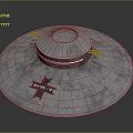 Metallic Circular Object With Worn Surface Central Lid Red Cross Logo And VINZ Text 3d model