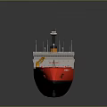 Red And Gray Wooden Boat With Upper Deck Orange Chimneys And Reflective Surface
