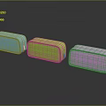 Colorful Pencil Cases In Blue Green Pink For Daily Life Storage Use