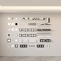 Downlights and Spotlights Wall Display Collection with Various Design Styles 3d model