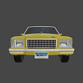 Stylish Yellow Sedan Car Exterior With Classic Body And Windows