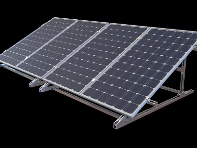 High Efficiency Solar Panels System For Home Electrical Appliances Power Supply 3d model