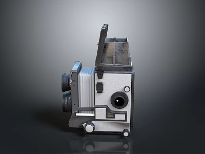 Vintage Retro Computer Desktop System With Metal Casing And Classic Design Elements 3d model
