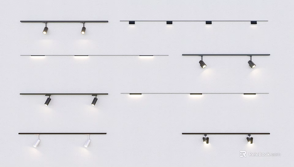 Modern Downlights And Spotlights For Interior Ceiling Lighting Design Installation 3d model