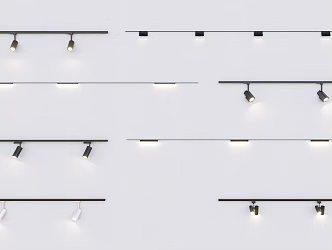 Modern Magnetic Lights Track Lights Combination 3d model