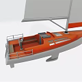Modern Sailing Small Sailing 3d model