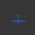 Green Fighter Aircraft With Four Propellers On Wings And White Cross Insignia On Fuselage
