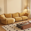 Middle Style Sofa 3d model