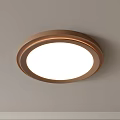 Round Copper Frame Ceiling Lamp With White Light Modern Design 3d model