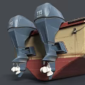 Classic Wooden Yacht With Red And White Hull And Open Cabin Design