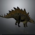 Realistic 3D Rendering Of Stegosaurus Dinosaur With Spiked Plates And Textured Skin