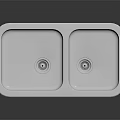 Stainless Steel Double Bowl Kitchen Sink Modern Durable Daily Living Necessities