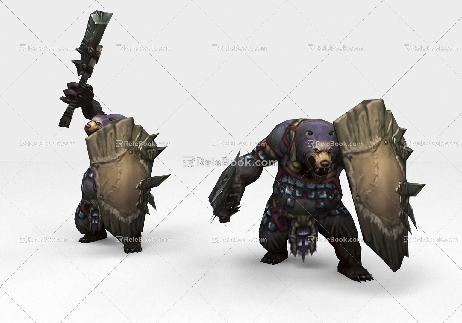 Modern Game Character Integrated Bear Warrior Game Character model