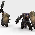 Modern Game Character Integrated Bear Warrior Game Character 3d model