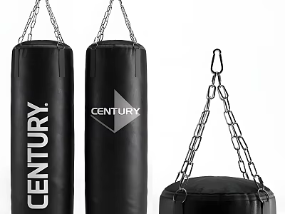 Century Sports Equipment Hanging Punching Bags Leather Material Long And Round Shapes Chains 3d model