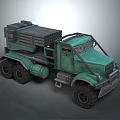Weapon Mounted Green Military Truck With Multi Wheel Design And Transport Equipment