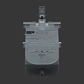 Special Purpose Vessel With Long Flat Deck Superstructure And Green Marked Area