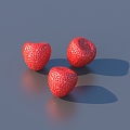 Strawberry fruit ornaments 3d model