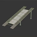 Heavy Duty Industrial Equipment Metal Loading Ramp Platform with Steel Frame