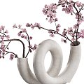 Modern jewelry ornaments combination flower interior decoration 3d model