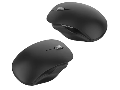 Ergonomic Wireless Computer Mouse With Smooth Tracking Two Black Design For Office Use 3d model