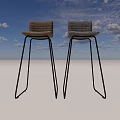 Modern Fabric Upholstered Bar Stools With Black Metal Legs Sleek Design