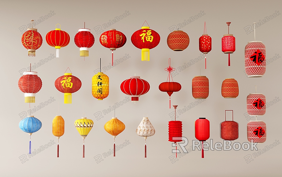 New Chinese Lantern Lamps Combination Restaurant Lantern Paper Lantern Outdoor Decorative Lantern Lantern Festive Atmosphere Lantern model