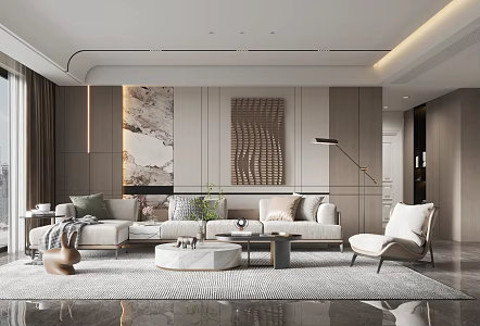 modern living room 3d model