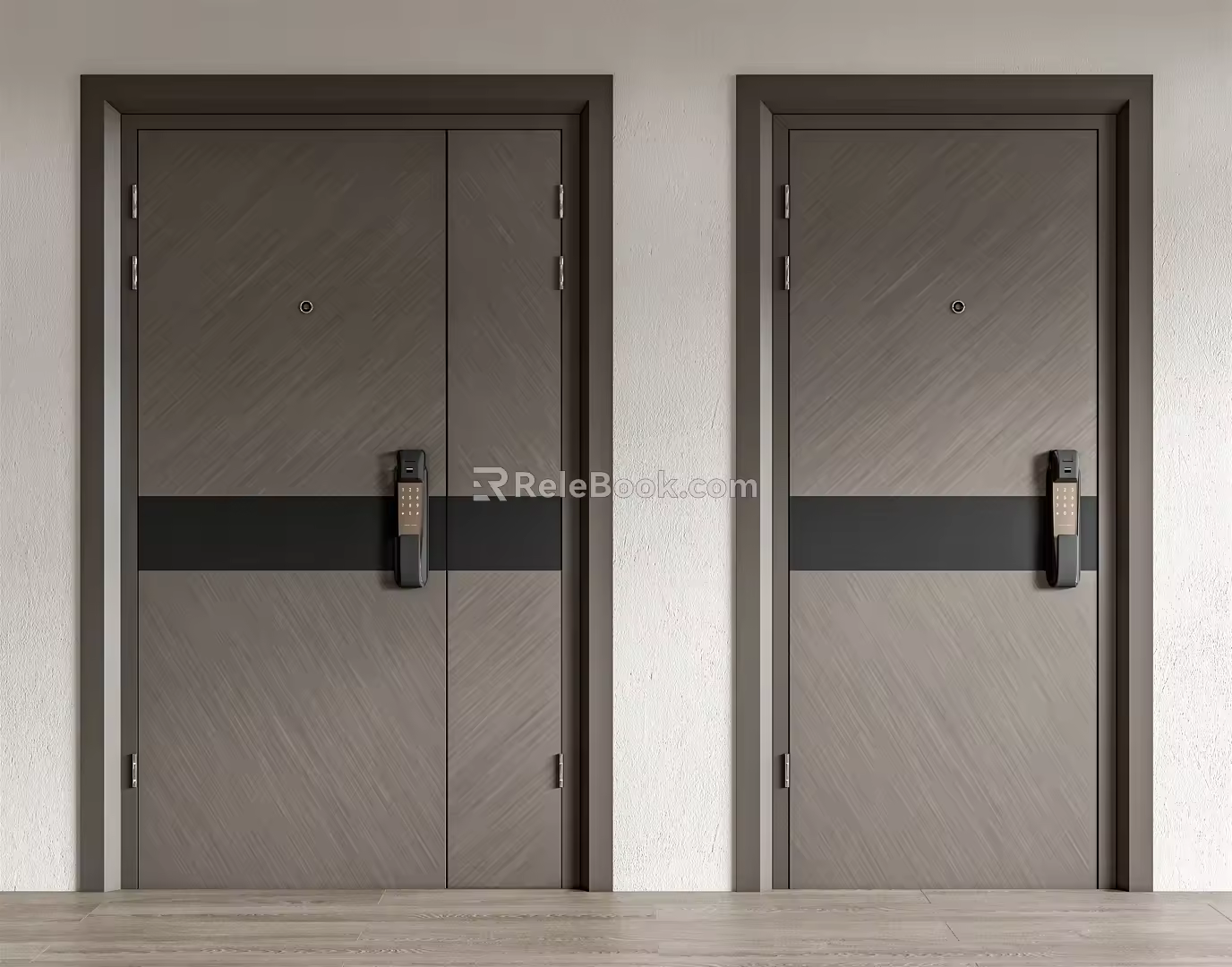 Modern security door entry security door 3d model
