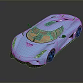 Blue Modern Stylish Supercar With Sleek Aerodynamic Design And Shiny Exterior