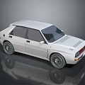 White Classic Sedan With Sleek Body Design Black Windows And Dark Wheels