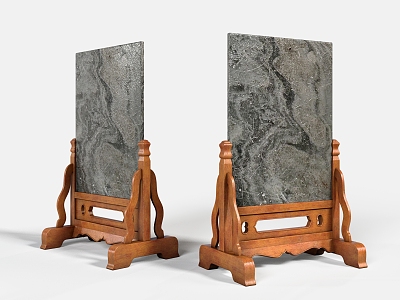 Chinese-style screen insert screen inkstone screen marble screen Ming-style furniture 3d model