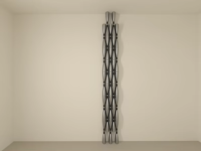 Vertical Wall Decor With Interlocking Metal Elements And Modern Minimalist Design 3d model