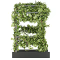 Living Plant Wall Decorative Design With Black Planters And Lush Greenery For Indoor Outdoor Spaces