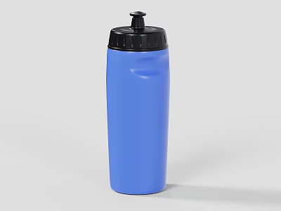 Blue Plastic Water Bottle With Black Lid For Daily Household Cleaning Use 3d model