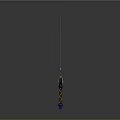 Fantasy Sword Design With Silver Blade Blue Hilt Guard And Decorative Handle