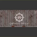 Rusty CAT FREIGHT Shipping Container With Logo And Industrial Design