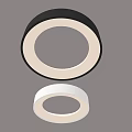 Modern Minimalist Round Ceiling Lights Black And White With Ring Shaped Light Design 3d model