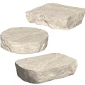 Natural Stone Coffee Tables With Various Shapes And Rough Surface Design 3d model