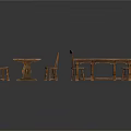 Rustic Solid Wood Dining Tables And Matching Chairs With Natural Wood Finish