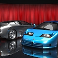 Hyundai handsome sports car car combination 3d model