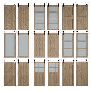 Nordic Barn Door 3d model