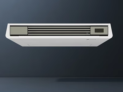 Wall Mounted White Air Conditioner Fan With Modern Design And Digital 3d model