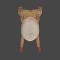 Game and Movie Character with White Round Body Red Long Legs Sharp Claws
