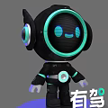 There is a robot robot doll mechanical robot. 3d model
