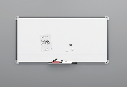 Modern Whiteboard Wordboard 3d model